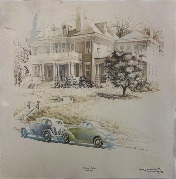 After restoration: Architectural Drawing on Paper