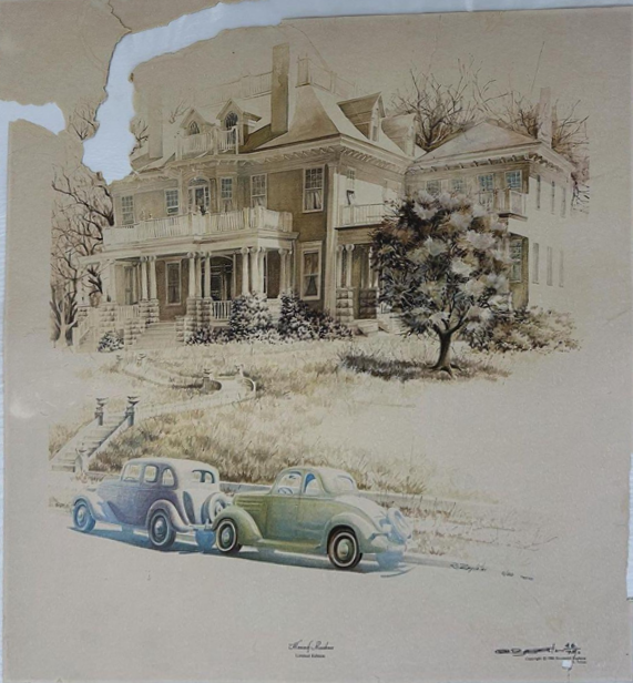 Before restoration: Architectural Drawing on Paper