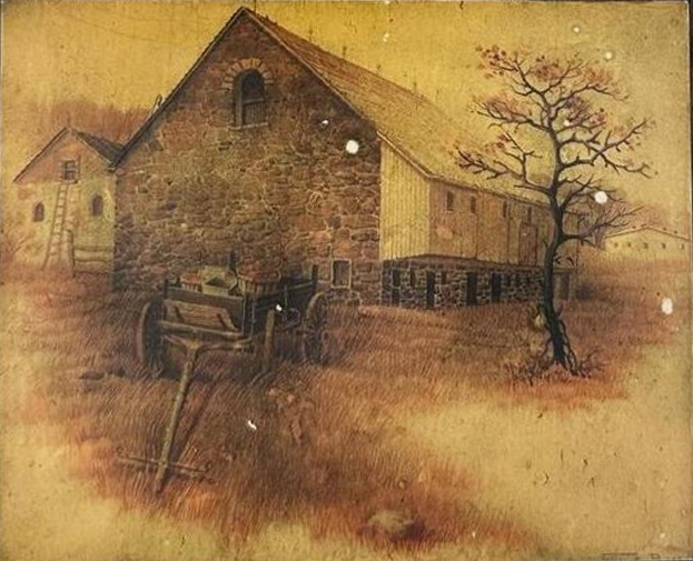 After restoration: Barn and Field Landscape